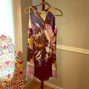 Feminine watercolor print dress